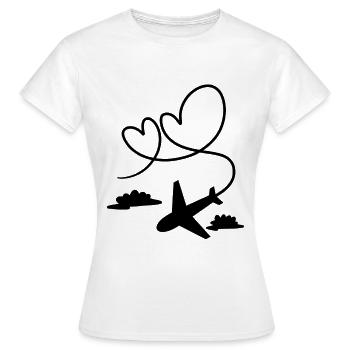 avion - T-shirt Femme - blanc - Devant - AI Model Female 172 dark (172cm)