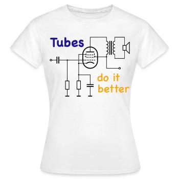 Tubes do it better, sombre - T-shirt Femme - blanc - Devant - AI Model Female 172 dark (172cm)