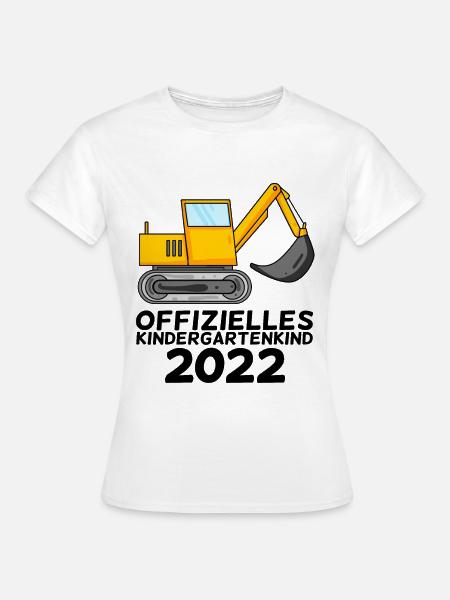 Kindergarten Kind Bagger Schule Einschulung 2022 - Frauen T-Shirt - Weiß