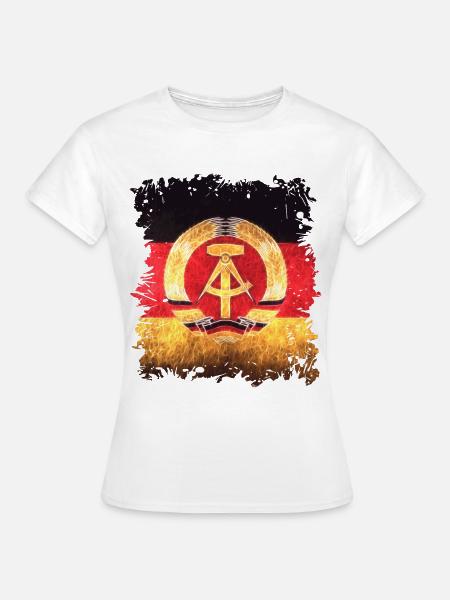 DDR Flagge - Frauen T-Shirt - Weiß
