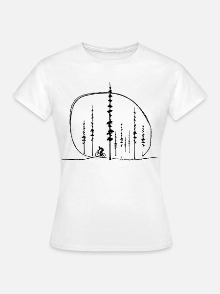 Fahrrad Fans Bergen Tour Natur Sport Geschenkidee - Frauen T-Shirt - Weiß