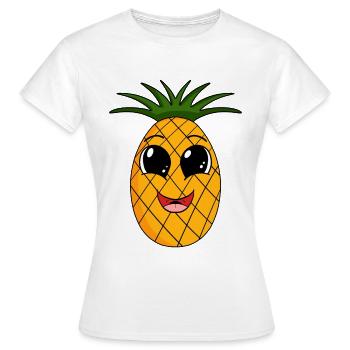 Ananas - T-shirt Femme - blanc - Devant - AI Model Female 172 dark (172cm)