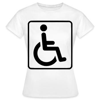 Rollstuhlsymbol für Behinderte # - Frauen T-Shirt - Weiß - Vorne - AI Model Female 172 dark (172cm)