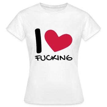 J’aime - T-shirt Femme - blanc - Devant - AI Model Female 172 dark (172cm)