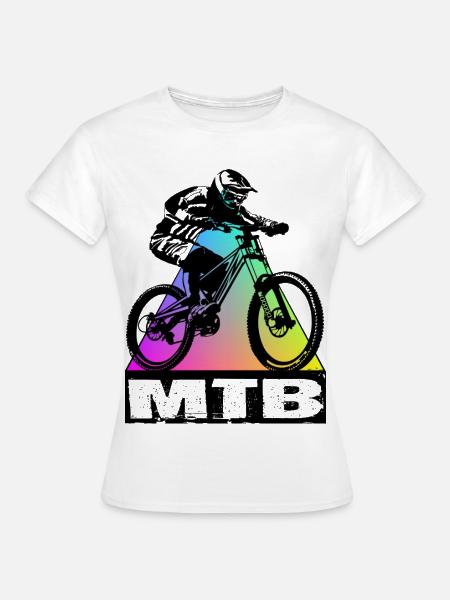 MTB Bike - Frauen T-Shirt - Weiß