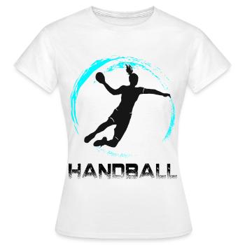 Handball - Frauen T-Shirt - Weiß - Vorne - AI Model Female 172 dark (172cm)