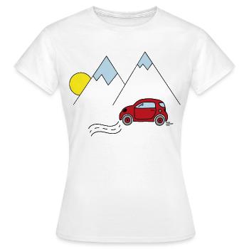 Voiture - T-shirt Femme - blanc - Devant - AI Model Female 172 dark (172cm)