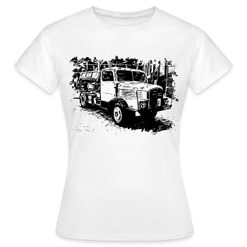 IFA Horch Camion Benne basculante - T-shirt Femme - blanc - Devant - AI Model Female 172 dark (172cm)