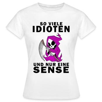 Sensenmann Damen Sarkastisch Provokation - Frauen T-Shirt - Weiß - Vorne - AI Model Female 172 dark (172cm)