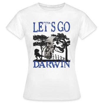 Charles Darwin Evolution textile Geschenkidee - Frauen T-Shirt - Weiß - Vorne - AI Model Female 172 dark (172cm)