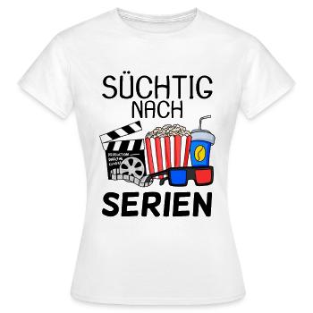 Serie - Frauen T-Shirt - Weiß - Vorne - AI Model Female 172 dark (172cm)