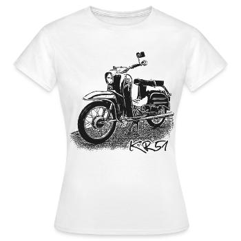 SIMSON Schwalbe KR51 - Women's T-Shirt - white - Front - AI Model Female 172 dark (172cm)