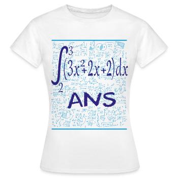 26th anniversary 26 years mathematical integral - Women's T-Shirt - white - Front - AI Model Female 172 dark (172cm)