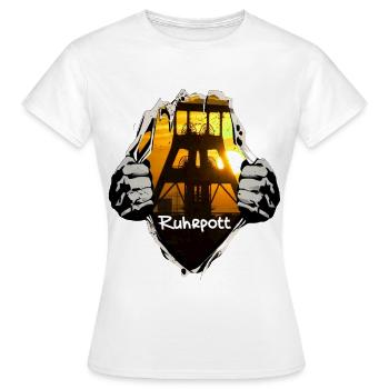 Ruhrpott under the shirt - Women's T-Shirt - white - Front - AI Model Female 172 dark (172cm)