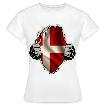 Le Danemark sous la chemise - T-shirt Femme - blanc - Devant - AI Model Female 172 dark (172cm)