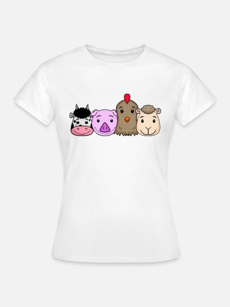 Niedliche Tiere - Frauen T-Shirt - Weiß