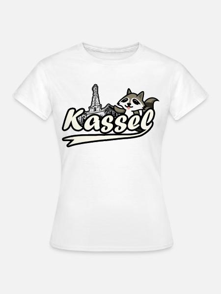 Kassel Waschbär Herkules - Frauen T-Shirt - Weiß