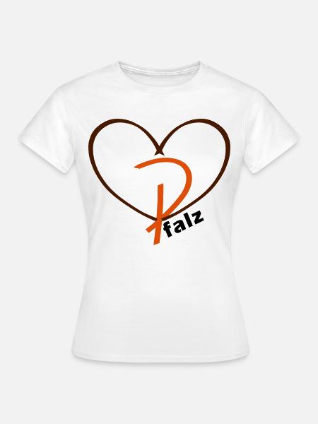 Pfalzlust - Herz der Pfalz - Frauen T-Shirt - Weiß