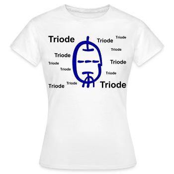 Calligraphic Style Triode with Text - Women's T-Shirt - white - Front - AI Model Female 172 dark (172cm)