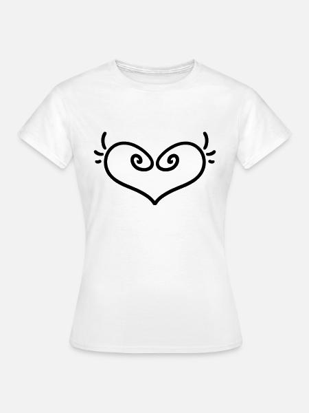 Herz Engel Schutzengel - Frauen T-Shirt - Weiß