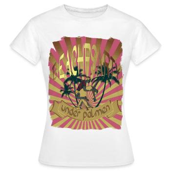 Beachparty unter Palmen tanzen - Frauen T-Shirt - Weiß - Vorne - AI Model Female 172 dark (172cm)