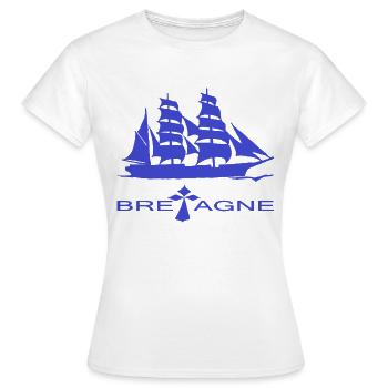 SAILBOAT BRITAIN Kreation Louis RUNEMBERG © Adagp - Frauen T-Shirt - Weiß - Vorne - AI Model Female 172 dark (172cm)