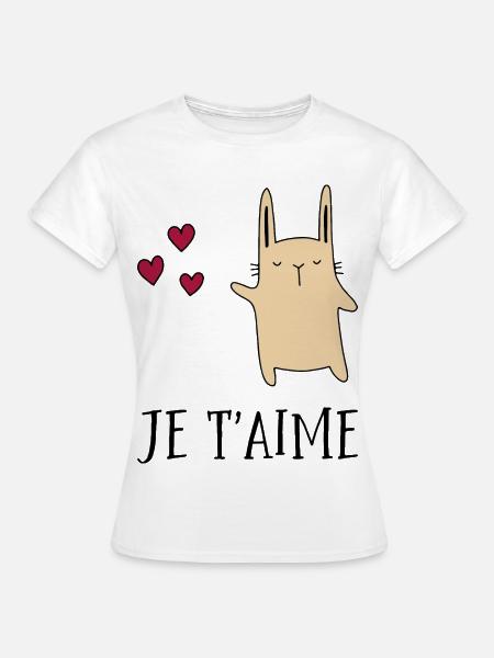 je t‘aime - Frauen T-Shirt - Weiß