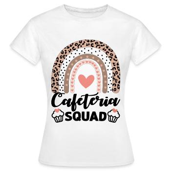 Leopard rainbow cafeteria lady - Women's T-Shirt - white - Front - AI Model Female 172 dark (172cm)