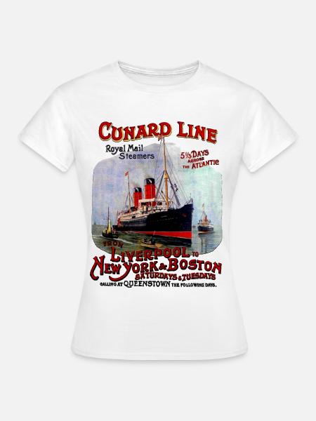 LINER TRANSATLANTIC CREATION LOUIS RUNEMBERG - Frauen T-Shirt - Weiß