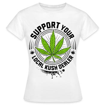 Kiffen - Legalize it - 420 - Weed Hanf & Cannabis - Frauen T-Shirt - Weiß - Vorne - AI Model Female 172 dark (172cm)