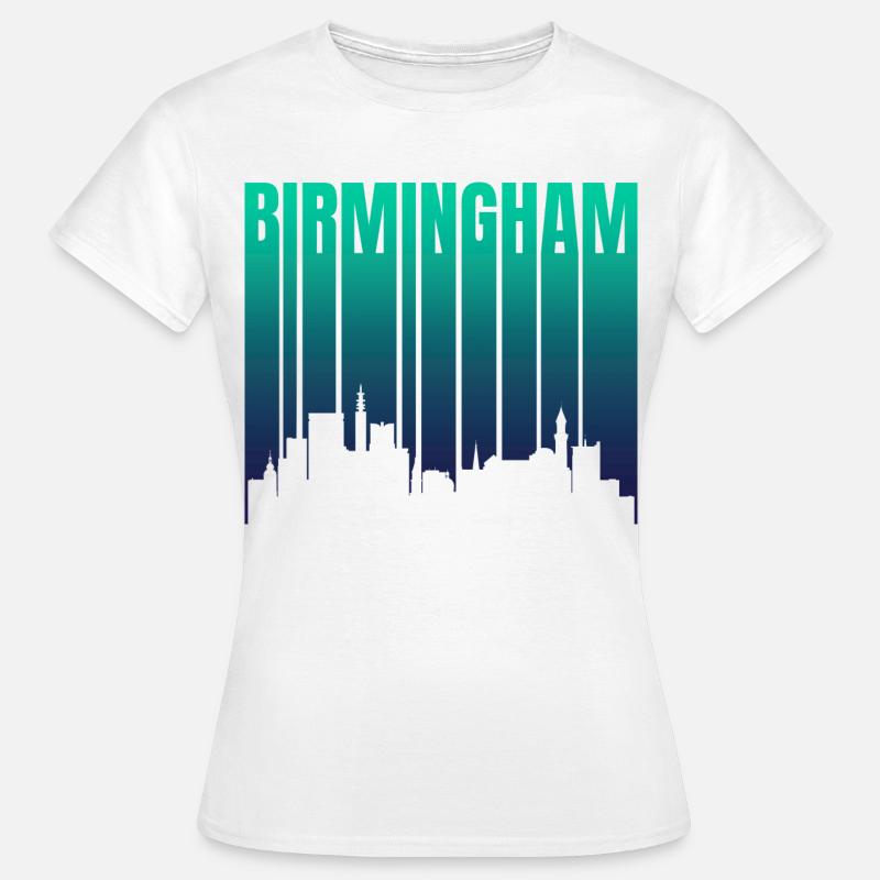 Birmingham Skyline Gradient - Women's T-Shirt - white
