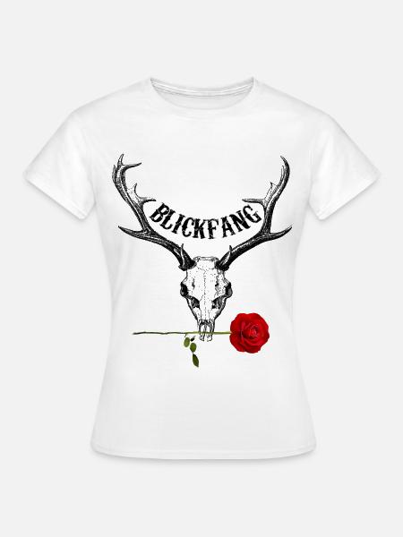 BLICKFANG Wild Rose hell - Frauen T-Shirt - Weiß