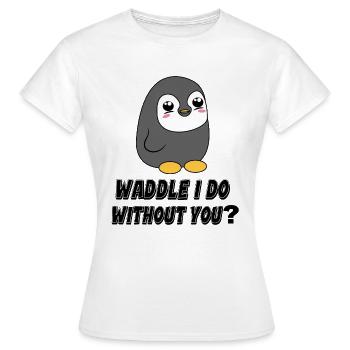Déclaration d’oiseau froid Manchot animal pôle Sud - T-shirt Femme - blanc - Devant - AI Model Female 172 dark (172cm)