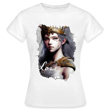Valkyrie Amazon Warrior Fine Art - T-shirt Femme - blanc - Devant - AI Model Female 172 dark (172cm)
