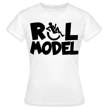 Jeder Rollstuhlfahrer ist ein Vorbild * - Frauen T-Shirt - Weiß - Vorne - AI Model Female 172 dark (172cm)