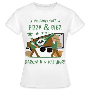 Umzugs Helfer - Frauen T-Shirt - Weiß - Vorne - AI Model Female 172 dark (172cm)