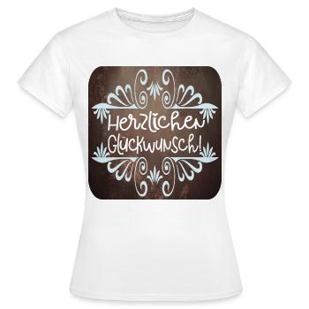 Herzlichen Glückwunsch - Frauen T-Shirt - Weiß - Vorne - AI Model Female 172 dark (172cm)