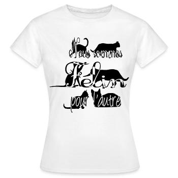 Katze - Frauen T-Shirt - Weiß - Vorne - AI Model Female 172 dark (172cm)