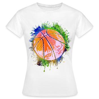Basketball Rétro - Basketballer Bunt - B-Ball - T-shirt Femme - blanc - Devant - AI Model Female 172 dark (172cm)