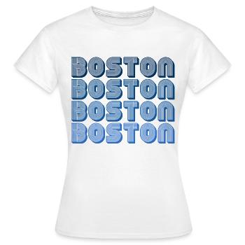 Diagramme de blocs de Boston - T-shirt Femme - blanc - Devant - AI Model Female 172 dark (172cm)