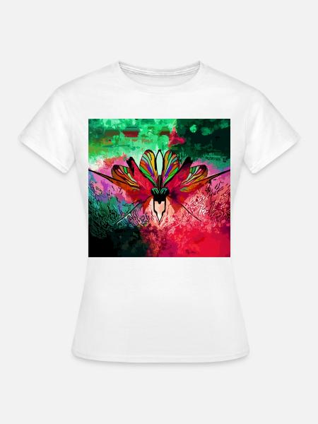 Farbexplosiver Schmetterling Naturkunst - Frauen T-Shirt - Weiß
