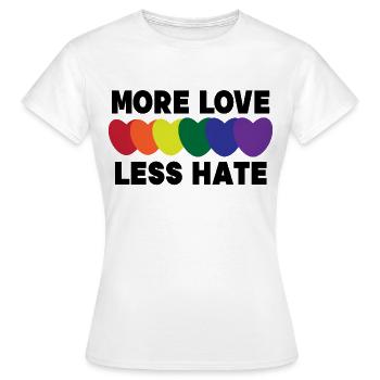 Homo Heart Lgbt Déclaration de sexualité Relation - T-shirt Femme - blanc - Devant - AI Model Female 172 dark (172cm)