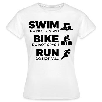 Zitat Triathlet - Frauen T-Shirt - Weiß - Vorne - AI Model Female 172 dark (172cm)