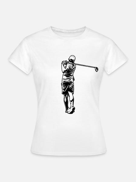 Golfspieler - Frauen T-Shirt - Weiß
