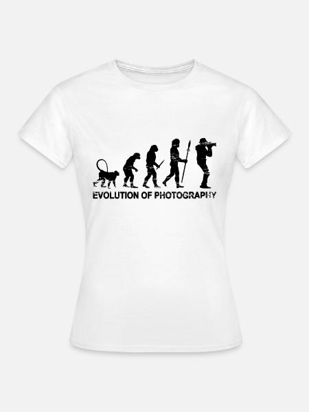 Evolution der Fotografie - Frauen T-Shirt - Weiß