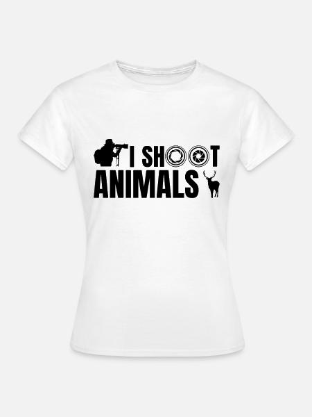 Tier Fotoshooting - Frauen T-Shirt - Weiß