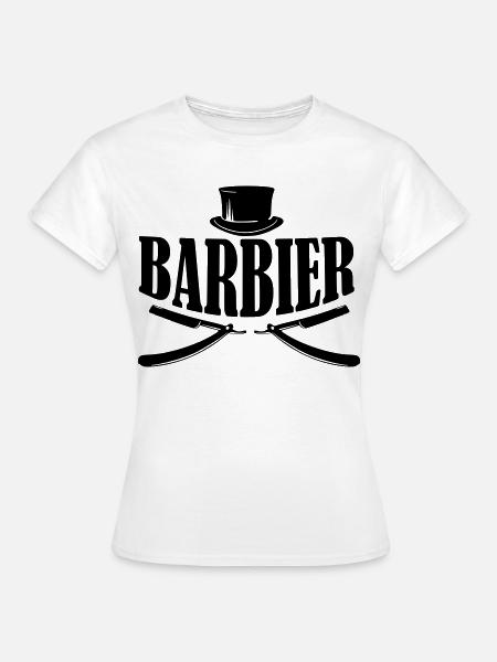 barber barbier shirt - Frauen T-Shirt - Weiß