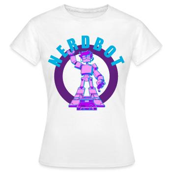 NERDY forever - Nerdbot - T-shirt Femme - blanc - Devant - AI Model Female 172 dark (172cm)