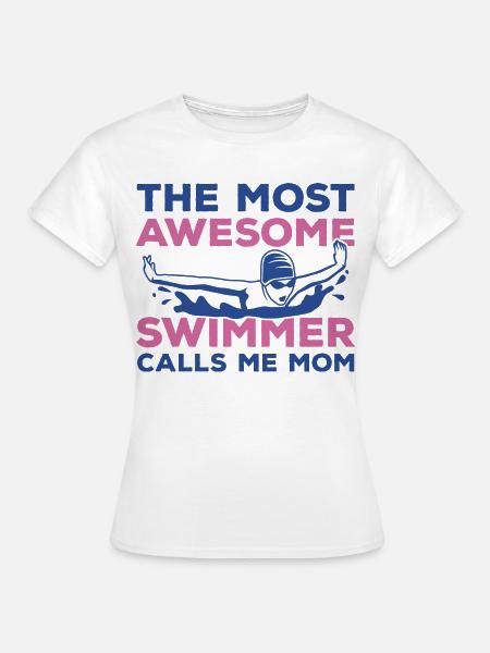 Schwimmer Mutter - Frauen T-Shirt - Weiß
