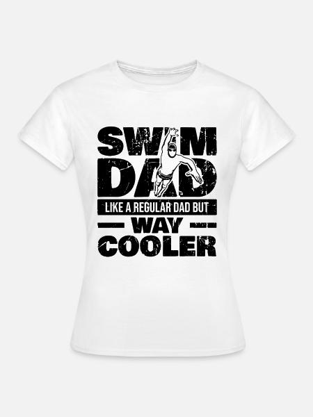 Schwimmer Vater - Frauen T-Shirt - Weiß